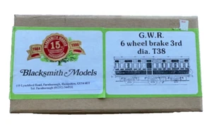 Blacksmith models G.W.R Brass Kit OO 4mm 6 wheel old era 3rd cl passenger car UK - Picture 1 of 3