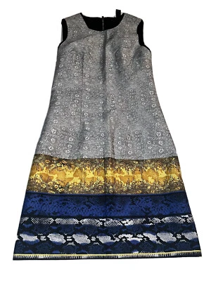 Kenneth Cole New York Talla 0 Vestido Lápiz Cremallera Longitud 35” Algodón Poli Spandex S53 Foto 1 de 4