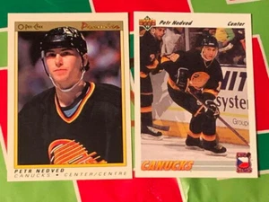 1990-91 OPC Premier # 81 Petr Nedved RC rookie Canucks E5 Euro Stars 1991 -92 UD - Picture 1 of 2