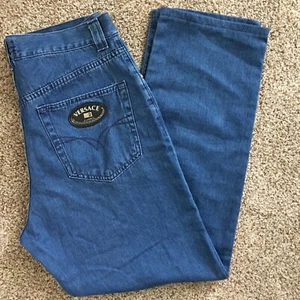 Women's Authentic VERSACE Italian Made Blue  Jeans Size 33 - Picture 1 of 11