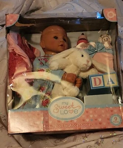 2019 MY SWEET LOVE 9-TEILIGES BABY PUPPEN- UND ZUBEHÖRSPIELSET - Bild 1 von 3