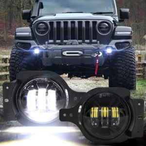 2x 4" LED Fog Lights Driving For Jeep Wrangler JL / For Gladiator JT 2018-2022 - Picture 1 of 10