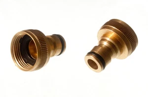 New 20 X Solid Brass Hozelock Outdoor Tap To Hose Snap Fit Connectors - Onestopd - Picture 1 of 1