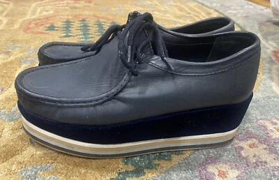 Sapatos de plataforma femininos Surface To Air 38 preto azul excelente - Imagem 1 de 4