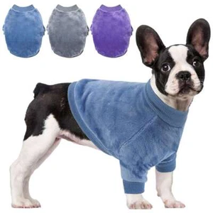 Pet Dog Warm Fleece Vest Sweater Clothes Coat Puppy Shirt Winter Apparel S/M/L - Picture 1 of 14