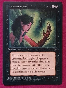 Magic The Gathering ITALIAN LEGENDS TRANSMUTATION TRASMUTAZIONE black card MTG - Picture 1 of 2