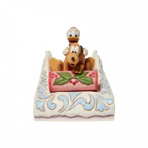 Jim Shore Disney Traditions Paperino Donald Duck & Pluto Slitta 6008973 - Foto 1 di 2