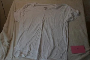 2XL White V-Neck Shirt Hanes Made Haiti - Picture 1 of 1