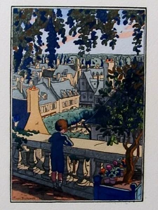 Pierre Brissaud L'ENFANT A LA BALUSTRADE 1929 Edition Originale  pochoir - Picture 1 of 6