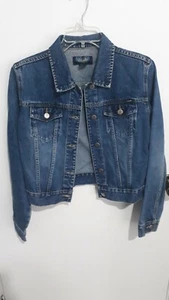 Used Women’s ANGELS JEANSWEAR Brand Denim Jacket, Size M with Great Buttons! - Picture 1 of 7