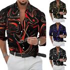 Men Blouse Party Performance All Seasons Shirt Stage Workout Breathable