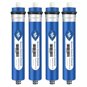 4 Pack 100 GPD RO Membrane Drink Reverse Osmosis System Water Filter Replacement - Picture 1 of 14