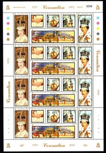 ISLE OF MAN 2003 QUEEN ELIZABETH II CORONATION 50TH ANNIVERSARY LARGE SHEET  MNH - Picture 1 of 1