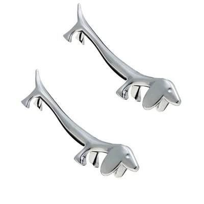  2 pezzi bacchette resto argento bacchette animali stand rack cucchiaio - Immagine 1 di 4