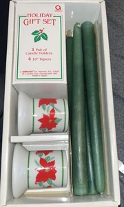 Amscan Weihnachtsstern Kerzenständer Set Keramik Spitzkerzenhalter Weihnachten - Bild 1 von 4