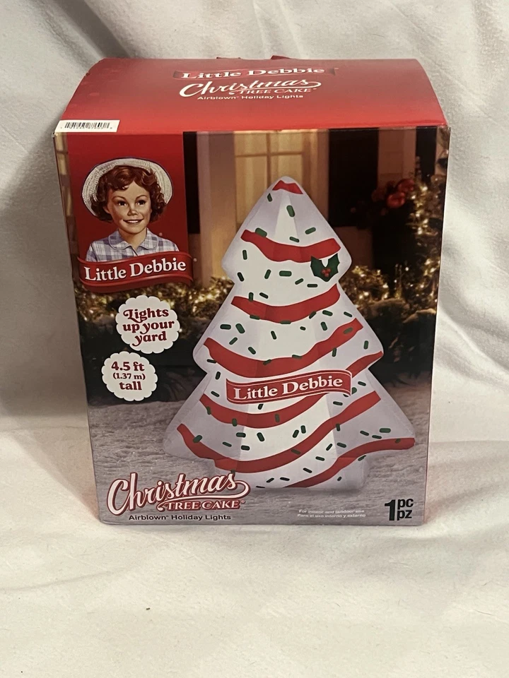 🎄 4.5ft Christmas Inflatable Little Debbie Snack Cake Tree *New* - Image 1 of 1
