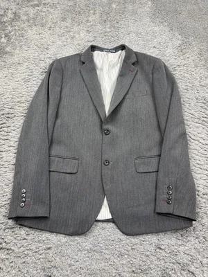 Paul Jones Blazer Men 42S Gray Herringbone Career Casual Sports Coat Jacket - Image 1 of 4