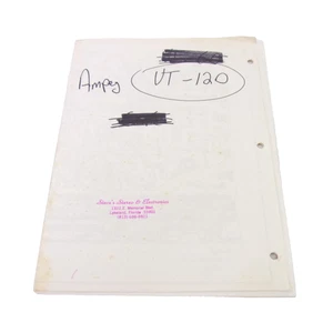 Ampeg VT-120 Schematics, PCB Layout, Mod Sheet & Parts List ~ 6 Paper Sheets - Picture 1 of 5