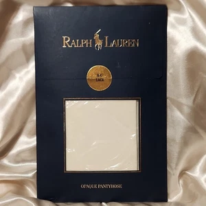 Ralph Lauren Opaque Pantyhose LACE Size B-C Nylon Lycra Blend 115 to 150 lb NIP - Picture 1 of 7