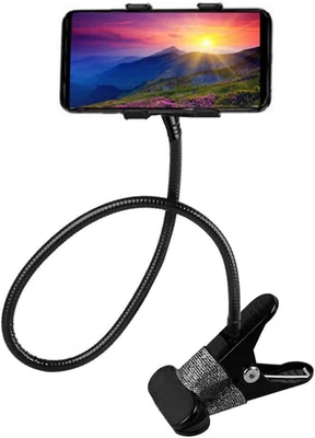 Porta Cellulare Da Tavolo, Supporto Universale a Collo Di Cigno Flessibile Regol - Immagine 1 di 4