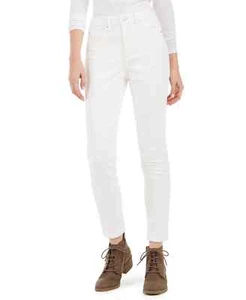 JR193 Oat White High-Rise Blush Skinny Corduroy Pants Size 25 x 28 - Picture 1 of 3
