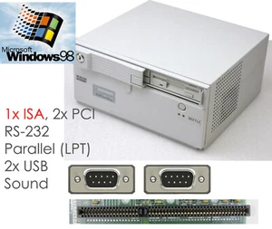 Compact PC + ISA Windows 98 1.2 GHz 256 MB 2x USB RS-232 LAN Parallel LPT #W20 - Picture 1 of 1