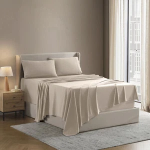 6 Piece Bed Sheets Set- Hotel Luxury Extra Deep Sheets, 39 Colors, 16"- 24" Deep - Picture 1 of 26