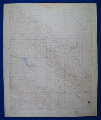 Vintage 1920  USGS McKittrick, California / Soda Lake  Topo Map - 16.5" x 20" - Image 1 of 4