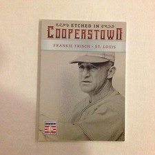 FRANKIE FRISCH #24 Cardinals HOF 2015 panini ETCHED IN COOPERSTOWN SILVER