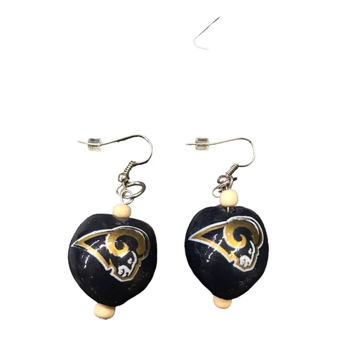 NFL Los Angeles Rams Kukui Nut Dangle Earrings Cover
