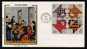 USA, SCOTT # 1745-1748, COLORANO SILK FDC COVER OF 1978 AMERICAN QUILTS - Picture 1 of 1