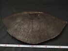 Authentic Antique Japanese SAMURAI JINGASA braided straw hat helmet-f1108-1