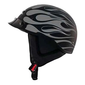 ZOX Alto Custom Hot Rod Half Helmet Matte Silver HD Adult XS 88-34121 - Picture 1 of 2