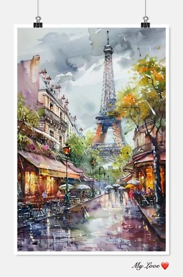 ANKICOLEMAN DESIGNS Eiffel Tower in Paris - Chart Counted Cross Stitch Patterns Needleworks DMC DIY