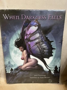 When Darkness Falls 2007 Calendar (Art by Tony Mauro) Art, Goth Models - Sealed - Picture 1 of 2