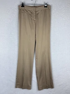 Pantalón de vestir BCBGMAX AZARI para mujer mezcla de lana tostada frente plano talla 4 - Imagen 1 de 15