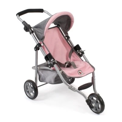 Bayer Chic 2000 Jogging Buggy Puppenwagen Kinderwagen LOLA Melange grau-rosa