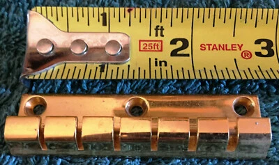 60'S/70'S NOS GIBSON GOLD-PLATED DOUBLE NECK 6-STRING TAILPIECE KALAMAZOO FACTRY - Image 1 of 3