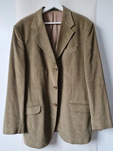 Massimo Dutti 42 Men Corduroy Blazer Jacket Beige Extra Fine Cotton Designer - Picture 1 of 16