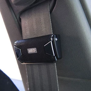 Autoban NEO Car safety seat belt clip stopper Clamps Pair Brand BLACK - Bild 1 von 2