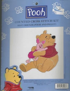 Disney Pooh & Ferkel Beste Freunde ~ gezähltes Kreuzstich-Set - Freizeit Kunst NEU - Bild 1 von 2