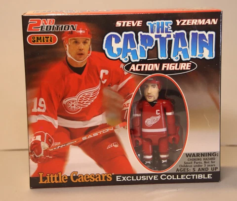 Steve Yzerman Little Caesars The Captain Action Figure Detroit Red Wings Hockey Cover