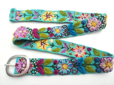 Cinturón mujer lana peruana bordado. Cinturón Sundance. Foto 1 de 4