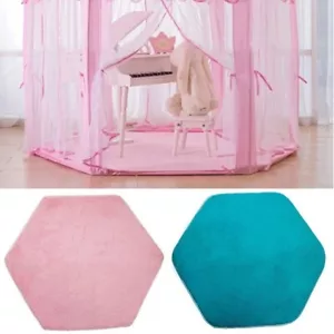 Kids Play Tent Mat Hexagon Cushion Princess Castle Rug Playhouse Pad Area Rug - Picture 1 of 12