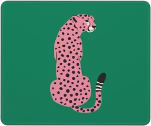 Pink Leopard Mouse Pad Cute Boho Mousepad for Desk with Non-Slip Rubber Base Gre - Picture 1 of 6