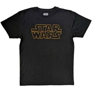 Star Wars Logo Outline T-Shirt Black New - Picture 1 of 1