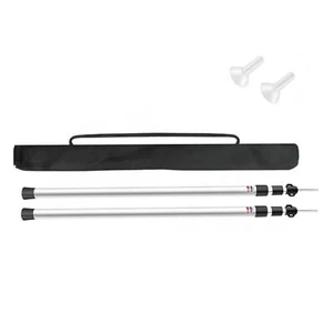 Tent Pole Telescopic Adjustable Tarp Poles Set for Camping Canopy Awning Shelter - Picture 1 of 18