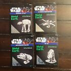 Metal Earth Star Wars Lot Of 4: Millennium Falcon, At-At, X-wing, And R2-D2