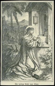 santino litografia 1800 S.ROSA DA LIMA - Picture 1 of 1
