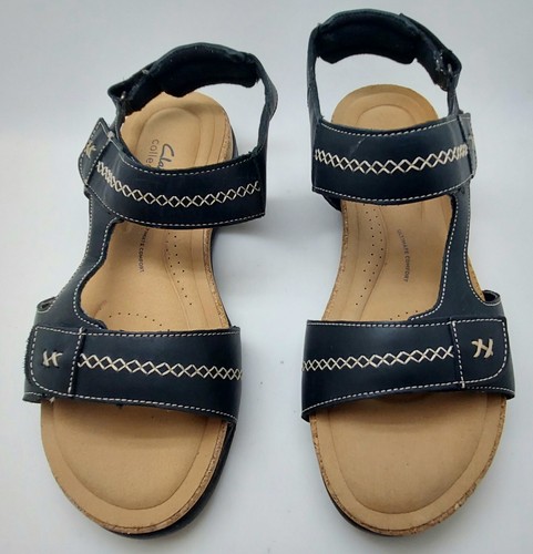 Sandali donna collezione Clarks 3 cinturini Roseville Mae taglia 11M USATI